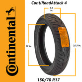 CONTI ROAD ATTACK 4 150/70R17 M/C 69V TL CRA4